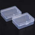 thumbnail image 2 of 2PCS Small Transparent Plastic Storage Box Clear Square Multipurpose Display Box, 2 of 6