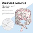 thumbnail image 3 of Scrub Caps Women Men, Eiffel Tower Artistic Adjustable Working Caps, Turban Hat Cleaning Working Cap with Sweatband, Elastic Bandage Tie Back Nurse Cap, 3 of 5