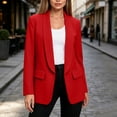 thumbnail image 4 of CHGBMOK Plus Size Blazers for Women Business Casual Long Sleeve Suit Jacket Lapel Open Front Work Blazer with Pocket, 4 of 6