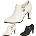 thumbnail image 4 of Kcodviy Bottines pour Femmes Bottes de Printemps Femmes Taille 5 et Bottes à Lacets à Talons Hauts d'Automne pour Femmes Chaussures Bout Pointu Bottines Fines à Imprimé Léopard Bottes pour Femmes Talon Confortables, 4 of 7
