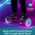 "GOTRAX Hoverboard with Bluetooth Speaker, 6.5"" LED, Max 4.3 Miles & 6