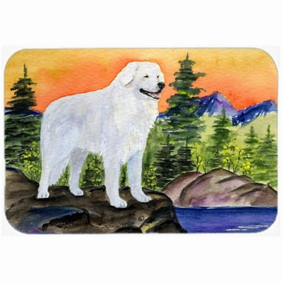 Caroline's Treasures Kuvasz Glass Cutting Board Large
