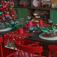 thumbnail image 6 of nqOlkjepod Red Christmas Tree Table Runner 90 Inches Long Farmhouse Dress Scarves, Xmas Tree Snowflake Balls Botanical Dining Tablerunner for Coffee Table/Kitchen Island/Party Décor, 13" x 90", 6 of 7