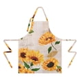 thumbnail image 2 of Newspaper Text Sunflower Pattern Apron-Garden Aprons for Women with Pockets-Cotton Linen Waterproof Kitchen Cooking Gardening Aprons Adjustable for Kitchen,Cooking,BBQ and Salon 33x27 Inch, 2 of 7
