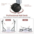 thumbnail image 2 of Byootique Folding Manicure Nail Table 4in1 Rolling Makeup Case Mermaid Pink, 2 of 9