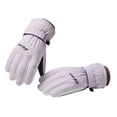 thumbnail image 3 of Women Ski Mittens Winter Warm Plush Thickened Windproof Waterproof Outdoor Riding Mittens, 3 of 5