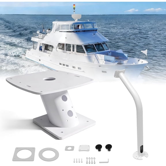6" Forward-Leaning Radar Mount Fit for APT-F-150-01, Compatible with Garmin Raymarine Simrad Radomes, Aluminum