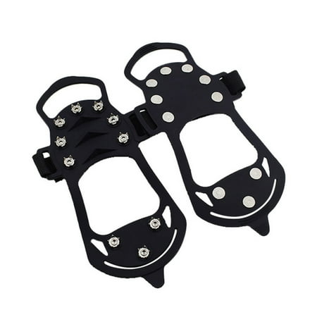 

Ice Cleats For Shoes And Boots 8 Steel Studs Slip-on Stretch Footwear Universal Non Slip Gripper Spikes L B