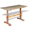 thumbnail image 2 of vidaXL Table à Manger sur Pied Bois de Récupération Massif 120x58x78 cm, 2 of 5
