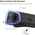 thumbnail image 3 of Barre de Son Compacte avec Lumières Réglables et Son Ambiophonique pour Ordinateurs Portables/bureaux Haut-Parleurs PC RGB Alimentés par USB, 3 of 7