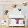 thumbnail image 4 of Kids Table and Chair Set - 4 in 1 Wooden Activity Table & 2 Chairs, Storage Drawer, Detachable Tabletop, for Drawing, Reading, Crafts, 4 of 7