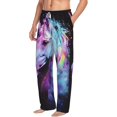 thumbnail image 5 of Cauagu Rainbow Spotted White Horse Mens Pajama Pants Sleep & Lounge Pants,PJ Bottoms with Pockets-Medium, 5 of 7