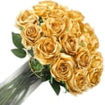 thumbnail image 1 of Ramos de rosas artificiales, rosas de seda realistas para decoración del hogar para fiestas de bodas, 10 piezas de flores artificiales artesanales de alta calidad para sus proyectos creativos de, 1 of 5