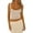 Khaki, variant on Women's Summer Fashion Tank Tops Sleeveless Lace Trim Lace Floral Fitted Vest
