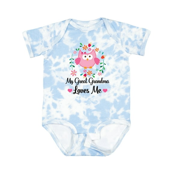 Inktastic My Great Grandma Loves Me Owl Girls Baby Bodysuit