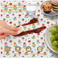 thumbnail image 6 of Pioneer Flower Floral Print Pattern Round Tablecloth 60 X 60 Inch, Wrinkle Resistant Wipeable Table Cloth for Kitchen Dining Picnic Patio Party, 6 of 6