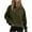 Green, variant on Virmaxy Women's Hooded Sweatshirt 1/4 Zip Short Solid Colour Japanese Sweater Fleece Long Sleeve Round Neck Jacket Yellow M