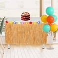 thumbnail image 4 of Falda de mesa para fiesta hawaiana, falda de mesa para luau hawaiano, decoración de mesa, decoración para fiesta tropical, 4 of 6