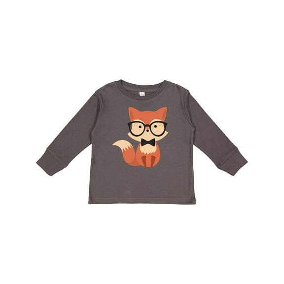 Inktastic Cute Hipster Fox Boys or Girls Long Sleeve Toddler T-Shirt