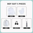 thumbnail image 2 of Lycody Boys Formal Suits Slim Fit 5 Piece Kids Suit Jacket Pants Set with Dress Shirt and Tie for Wedding Prom, 2 of 6