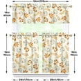 thumbnail image 5 of Fall Kitchen Curtains Valances and Tiers 3 Piece Set,Thanksgiving Pumpkin and Maple Leaf Rod Pocket Short Kitchen Tier Curtain over Sink Window,Farmhouse Cafe Curtains for Kitchen Autumn Decor 36 Inch, 5 of 5