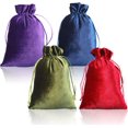 thumbnail image 1 of 4 Pcs Velvet Jewellery Pouches, Velvet Drawstring Gift Bag, 13 x 20 cm Drawstring Storage Bag, Jewellery Bag, Banquet, Gift, Jewellery Bag for Wedding Gift, 1 of 5