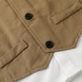 thumbnail image 7 of Back to School Outfits for Boys 6 Year Old Summer Gentleman British Suits Short-Sleeved Vest Knitted Shirt Shorts 4 Years, Beige, 7 of 7