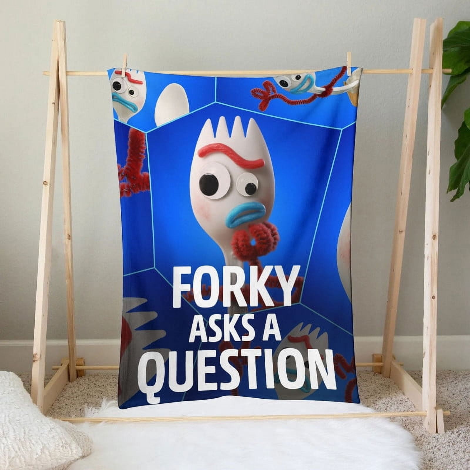 Forky Asks a Question Throw Blanket Gifts for Fans Lover Girls Boys Women Present Hoodie Him Bed 30"x40"