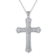 thumbnail image 3 of Collar de plata esterlina S925, collar de cruz de hip-hop para mujer, joyería de plata, 3 of 5