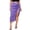 Purple, variant on Women Plus Asymmetrical Side Split High Waist Skirt Satin Skirt Yoga Skirt, Size S