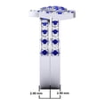 thumbnail image 4 of Dazzlingrock Collection 14K Round Cut Blue Sapphire & White Diamond Heart Bridal Engagement Ring Band Set, White Gold, Size 8.5, 4 of 4