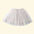 thumbnail image 4 of Girls Dance Skirts Girls Mesh Skirt, Girls' Tutus Skirt, Toddler Layered Tulles Tutus, Fashion Embroider Short Skirt Girls Plaid Pleated School Uniform Skirts Beige 5-6Y, 4 of 4