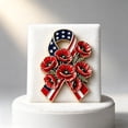 thumbnail image 1 of Remembrance Poppy Brooch Pin Memorial Day Veterans Day Enamel Flower Lapel Pin Commemorative Jewelry Gift For Remembrance Ceremony Parade Jacket Bag Outfit Accessory, 1 of 5