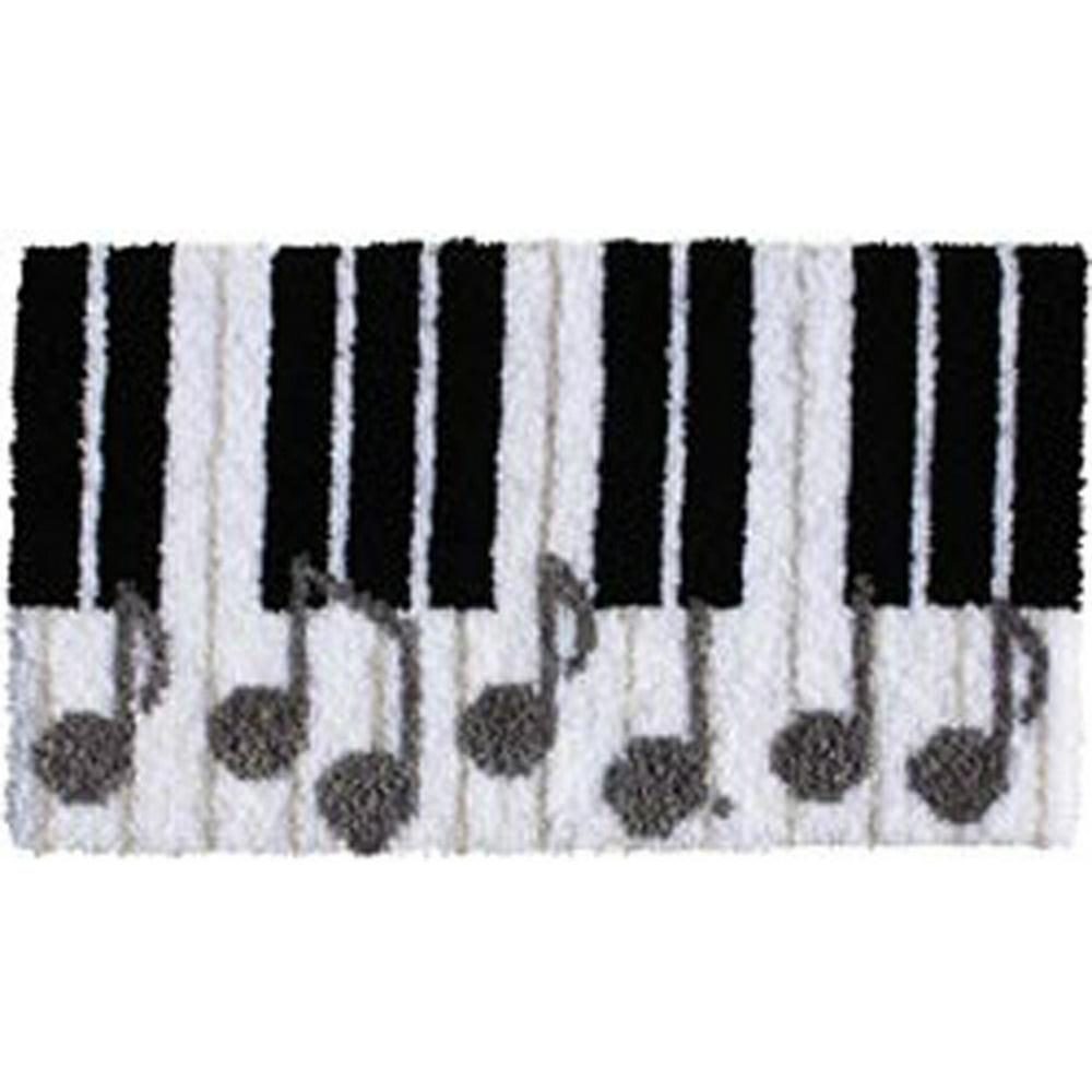 Latch Hook Kit 301/2" x 17", Piano Keys