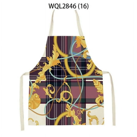 

Tropical Flower Apron for Women Sleeveless Annual Ring Leaves Aprons Home Cooking Baking Bib Cleaning Tools Pinafore Delantal