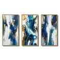 thumbnail image 2 of Designart "Abstract Transcendence Blue and Gold IV" Abstract Painting Framed Wall Art Set Of 3 - Gold Modern Frame Gallery Set For Office Decor, 2 of 6
