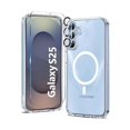 thumbnail image 1 of 1994for Samsung Galaxy S25 Case Clear,Magnetic S25 Case with with Screen Protector & Camera Protector [Compatible with MagSafe], Shockproof TPU Cover for Galaxy S 25 Phone Cases-Transparent, 1 of 1