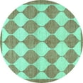 thumbnail image 1 of Ahgly Company Indoor Round Abstract Turquoise Blue Contemporary Area Rugs, 5' Round, 1 of 4