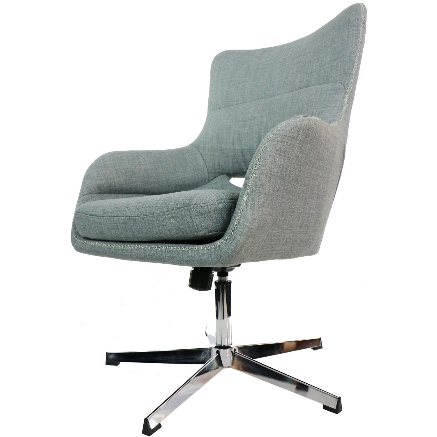 Harrison 18"H Office Chair, 360-Swivel, No Lift, No Wheels, Fixed-Height