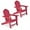 Red, variant on Costway 2PCS Patio Adirondack Chair Weather Resistant Garden Deck W/Cup Holder Grey