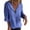 Blue, variant on Women's Loose Plus Size Solid Button with Lapel in Linen Blend Music Note Sweater for Women Lightweight Cardigan for Women for Summer