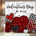 thumbnail image 5 of MIZHONA Valentine's Day Shower Curtains Soft Touch Heart Polyester,47"W x 64"L Washable, 5 of 6