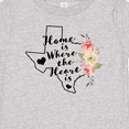 thumbnail image 4 of Inktastic Texas Home is Where The Heart is with Watercolor Floral Girls Baby T-Shirt, 4 of 5