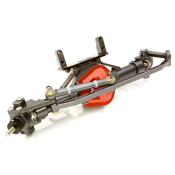 Integy RC Toy Model Hop-ups C26755GUN Complete Billet Machined T7 Front Axle for Axial SCX-10, Dingo, Honcho & Jeep