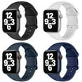 thumbnail image 1 of BXUXOHS (1/4Pack) Silicoen Sport Band for Apple Watch Bands 44mm 45mm 41mm 40mm 38mm 49mm 42mm Elastic Adjustable Wristbands Strap Accessories for iWatch Series Ultra 8 7 SE 6 5 4 3 2 1 Nike, 1 of 14