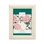 Drew Barrymore Flower Home 5x7 Rectangular Resin Table Top Single Picture Frame, Ivory