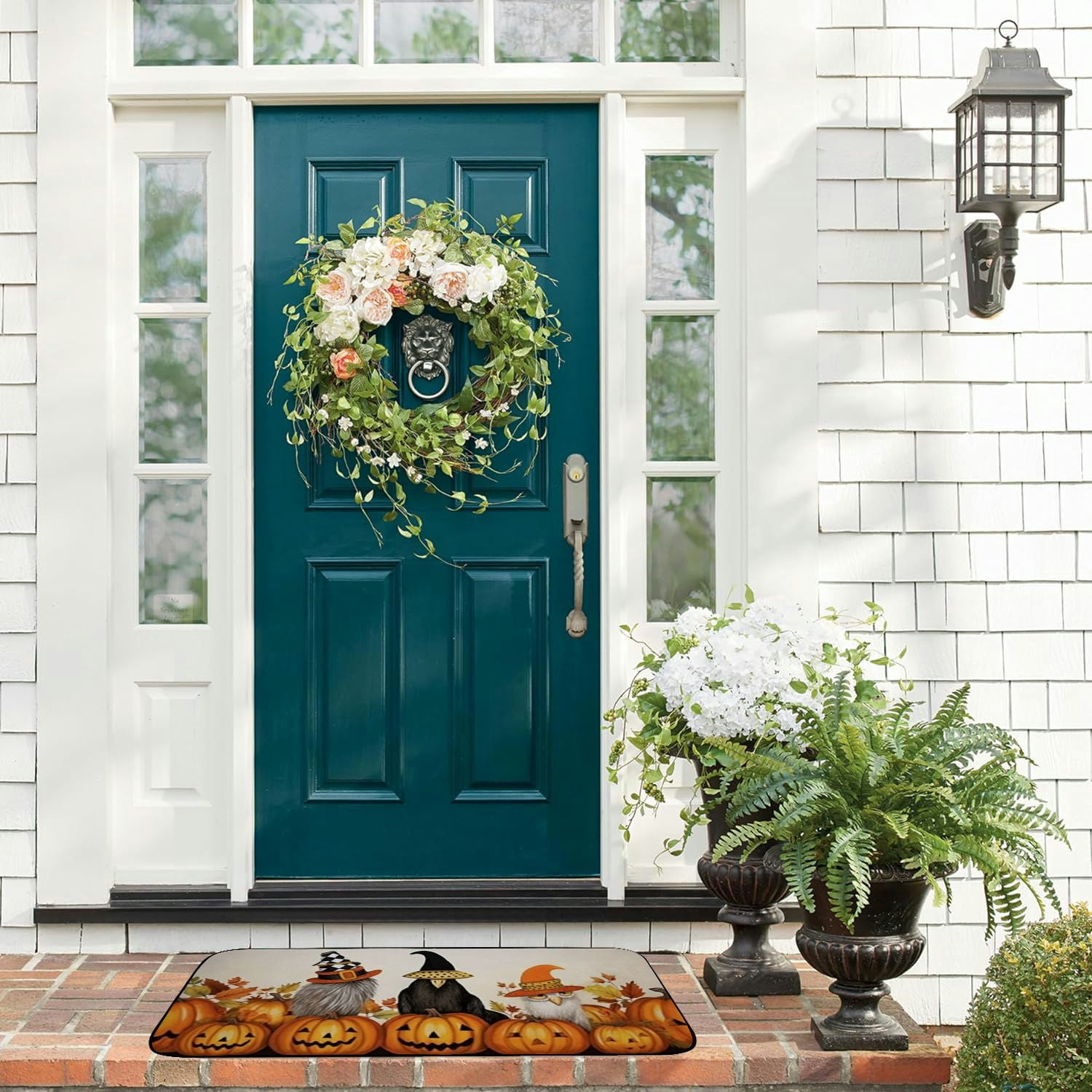 PHYHOO Thanksgiving Harvest Pumpkins Gnome Welcome Mat Front Door Mat,Absorbent Indoor Door Mats,Durable Rubber Backing Floor Doormat for Entryway,Patio,Porch,Fall Maple Leaf