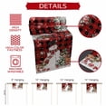 thumbnail image 5 of Christmas Snowman Cotton Linen Table Runner Pine Tree Leaf Deer Xmas Balls Red Black Plaid Dining Table Runners for Home Decor Party Dining Room Restaurant Kitchen Party 13" x 48", 5 of 9