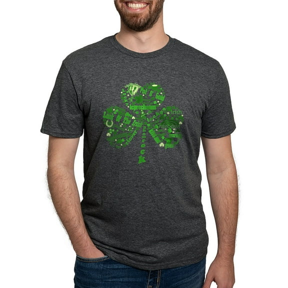 CafePress - Irish Shamrock Men's Deluxe T Shirt - Mens Tri-blend T-Shirt
