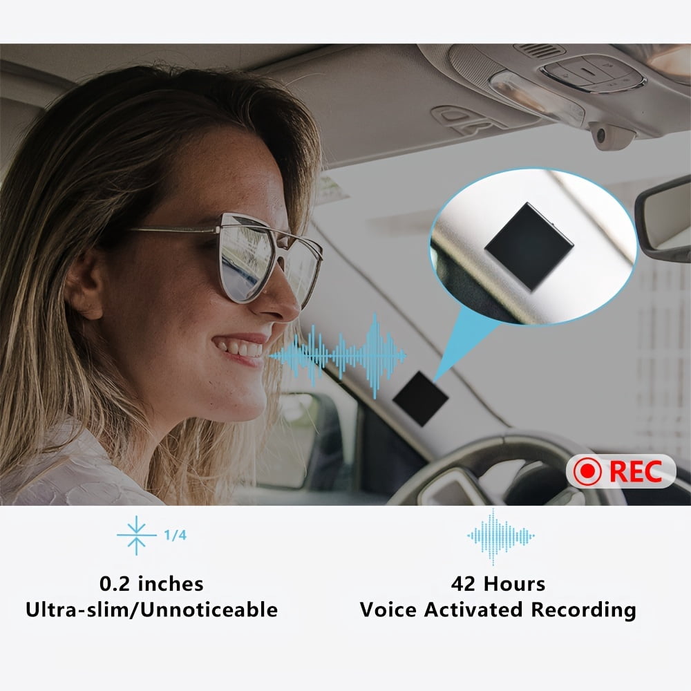 3072Kbps Magnetic Voice Recorder with AI Triple Noise Reduction – 64GB Storage for 4000 Hours, Voice-Activated Recording for Crystal-Clear Lectures, Meetings, and Interviews
